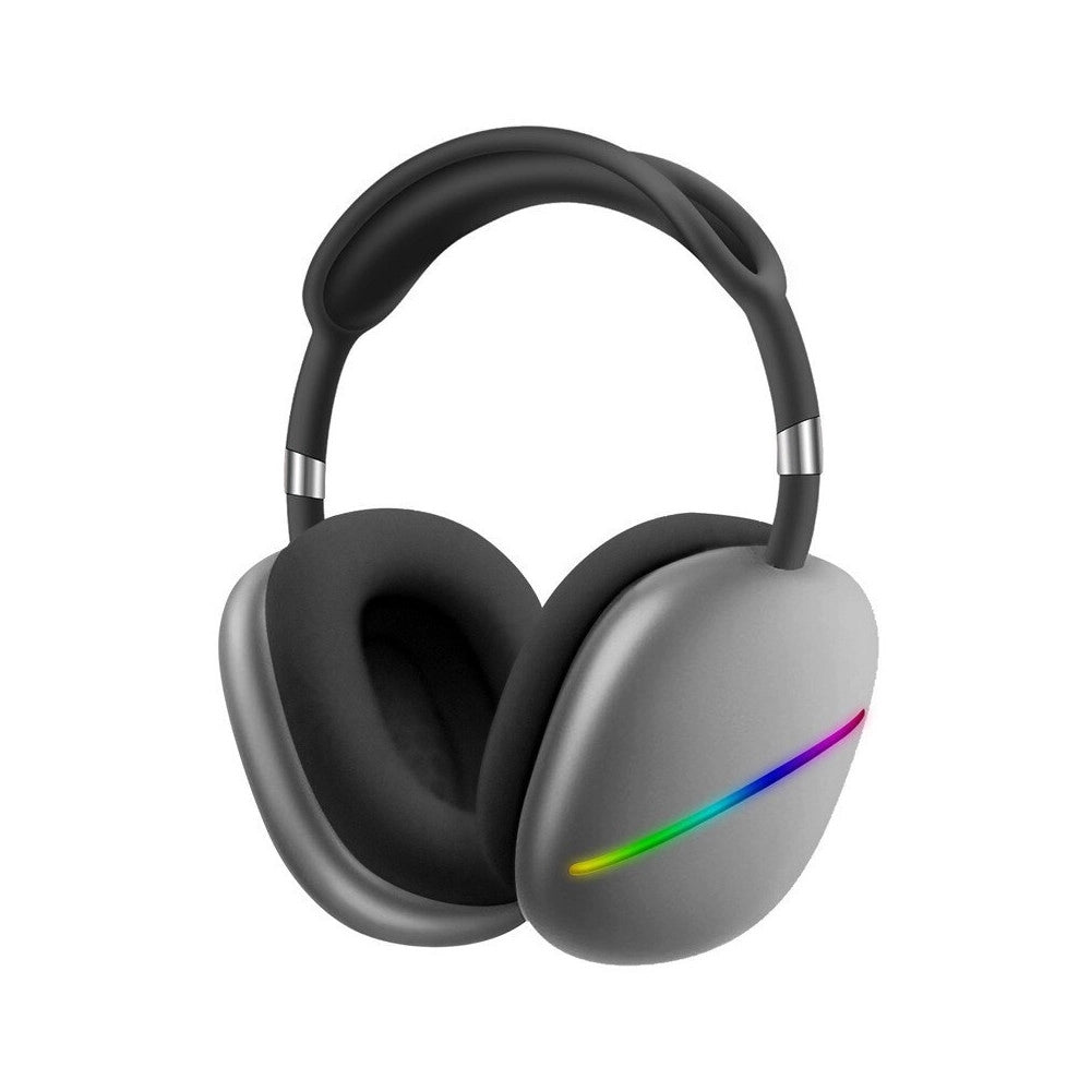 Trade Shop - Cuffie Q-max10 Stereo Wireless Ricaricabili Usb Bluetooth Con 7 Luci Led Colorate -