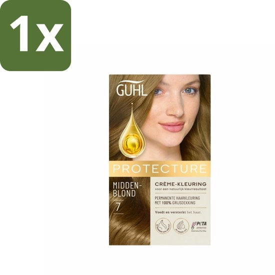 Crème per tingere i capelli - No. 7 Biondo medio - Protezione - 1 pezzo