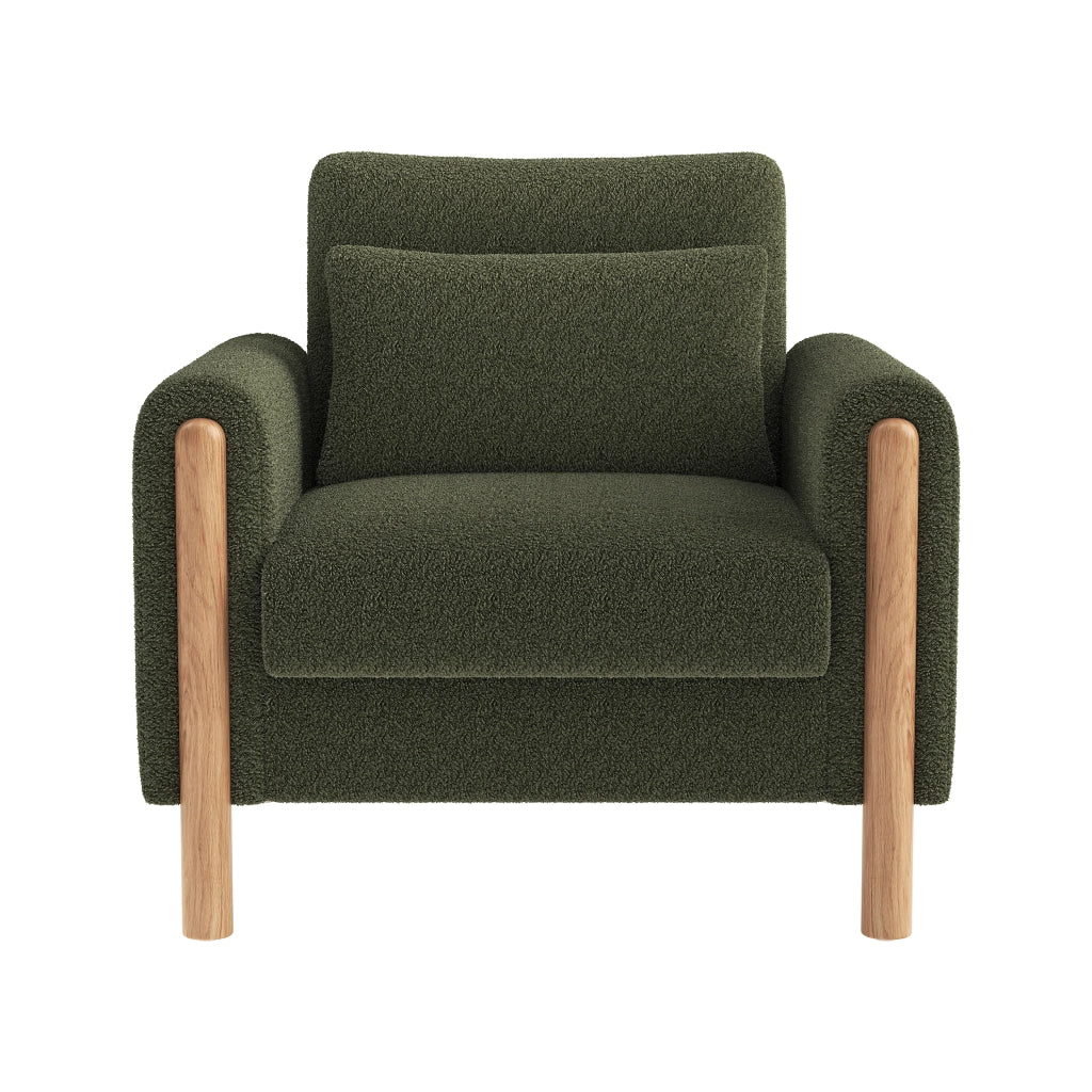 Poltrona Relax con Braccioli e Cuscino Imbottito ¨C MINIMAL ¨C Verde