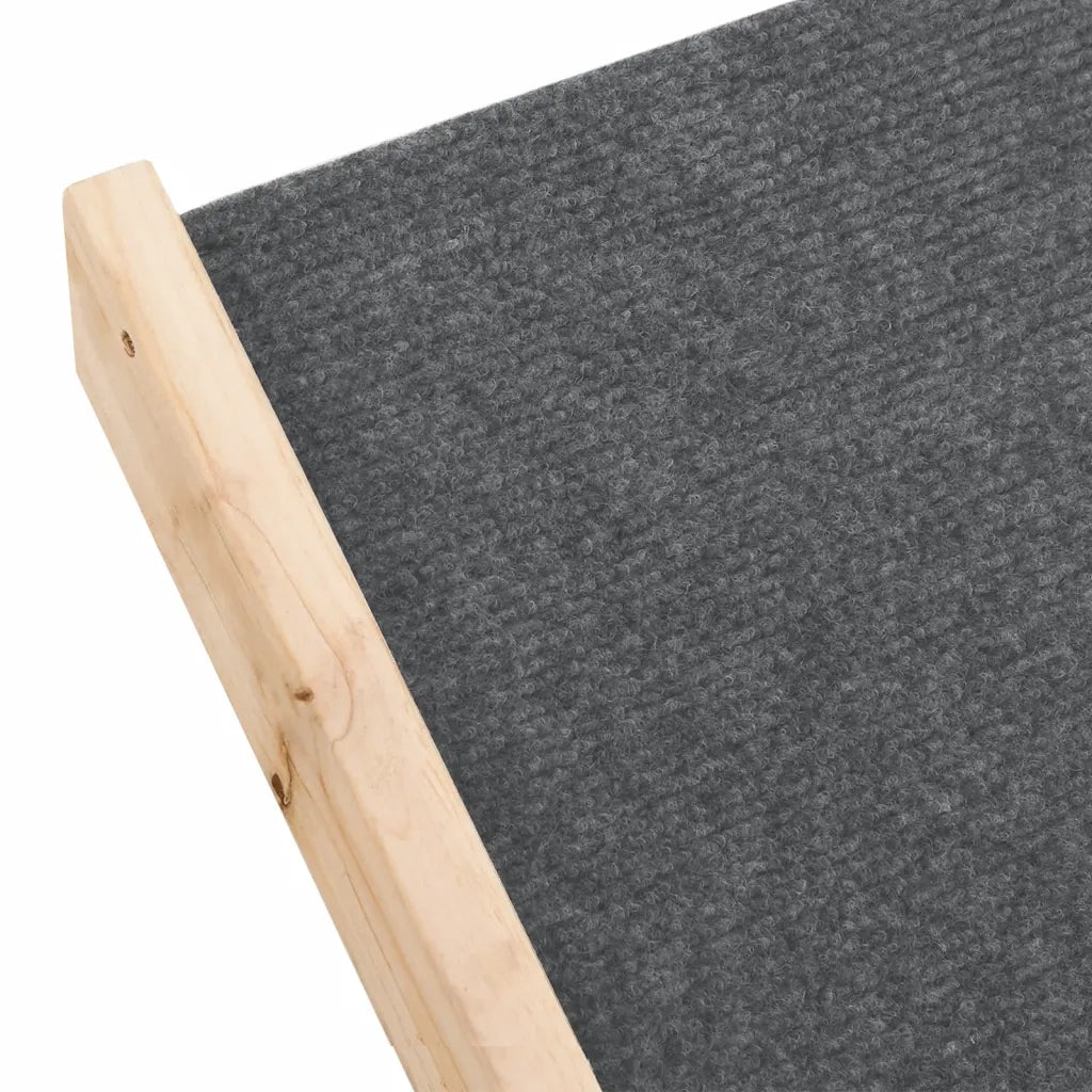 Scala per Cani Grigia 105x47 cm in Legno Massello di Abete CFW9847034