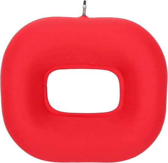 Cuscino gonfiabile a forma di donut rettangolare - Gomma rigida - Per anziani - Cuscino per emorroidi e sciatica.