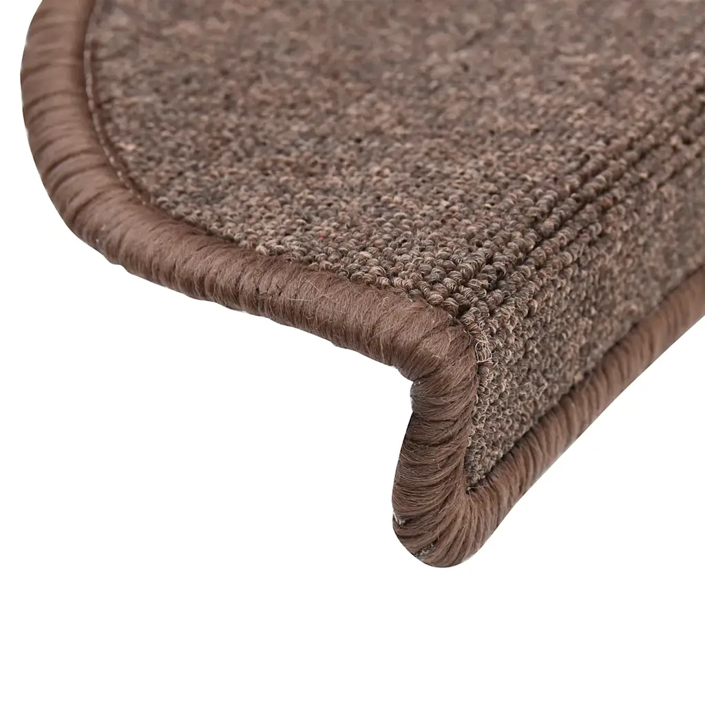 Tappetini per scale 20 pz 56x17x3 cm Marrone caffè Semicircolari 3365785