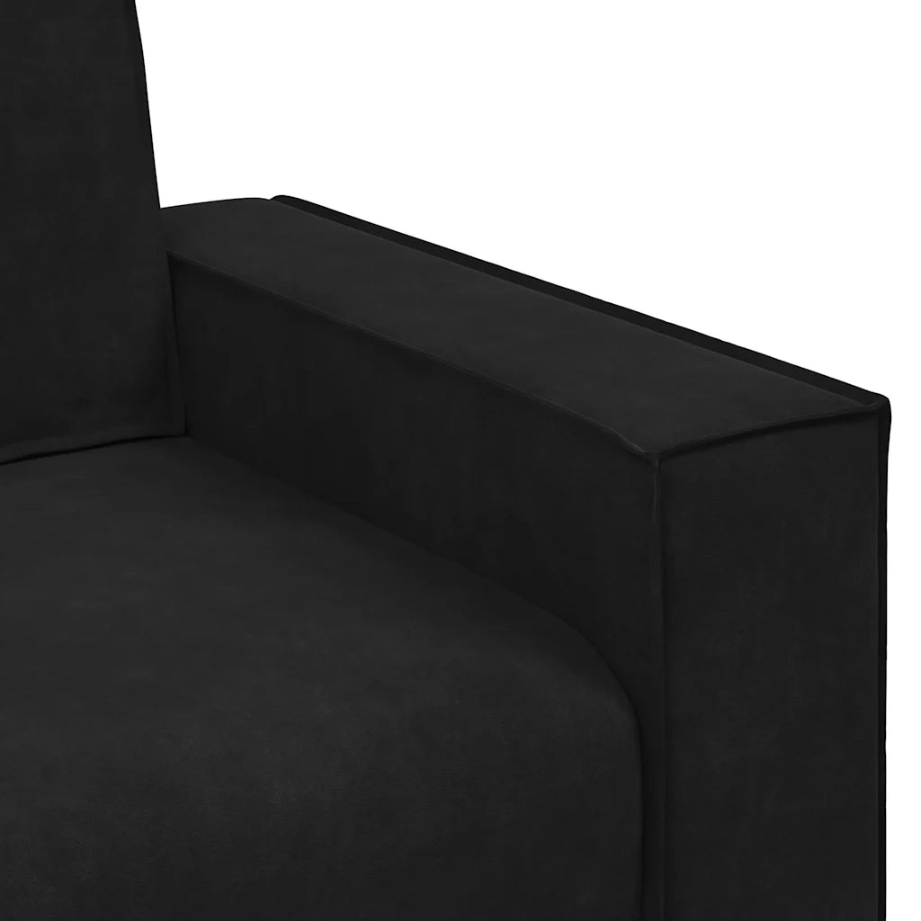 Divano a 2 Posti-Sofa 2 Posti Nero 140 cm in Velluto 955326