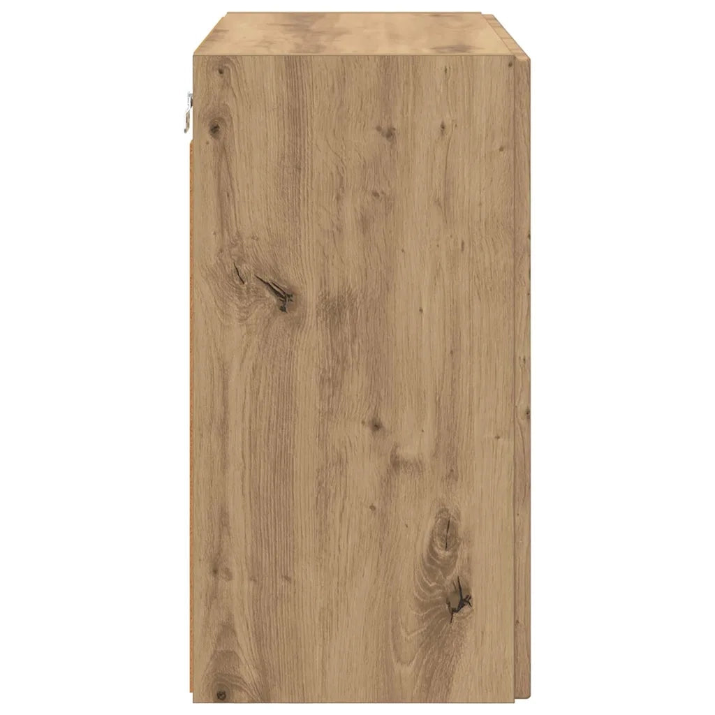 Mobile TV da parete-Mobile TV a Muro-Credenza TV Rovere artigianale 59,5 x 31 x 60 cm