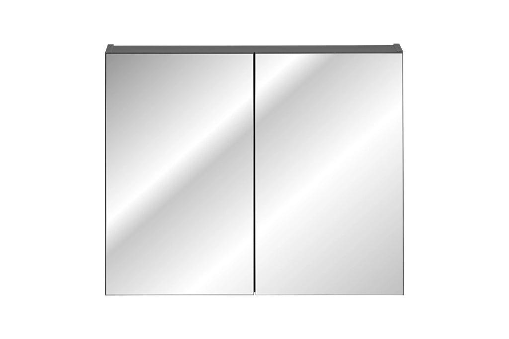 Mobile con specchio 80 cm 2 ante Santa Fe Black 80 x 65 x 17 cm
