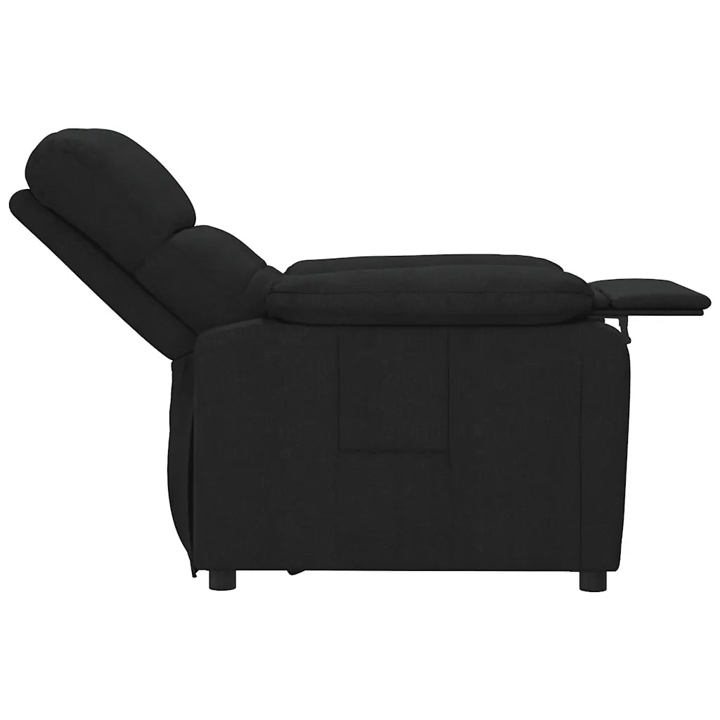 Poltrona Reclinabile in Tessuto Nero 289664
