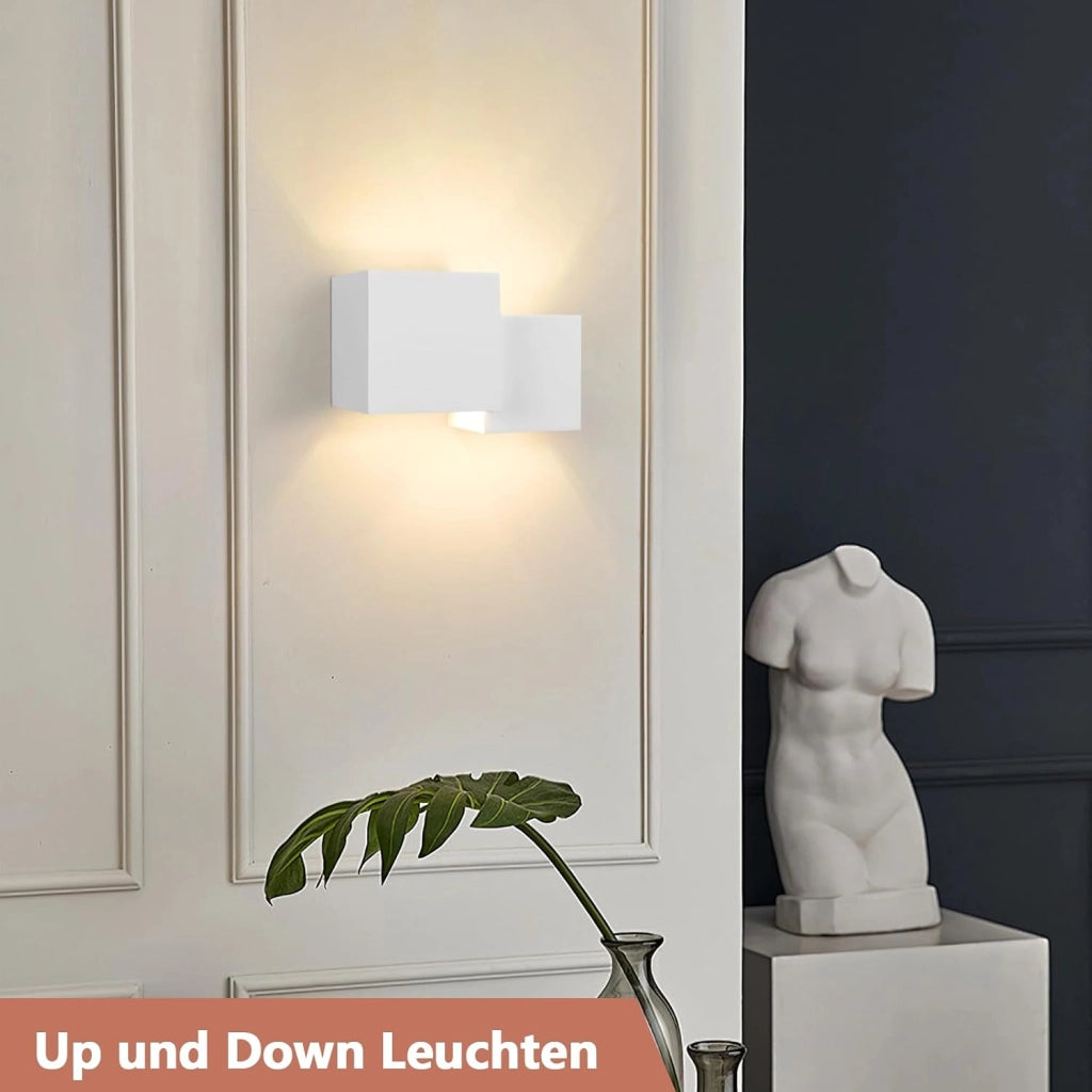 ZMH Applique G9 Lampada in gesso bianco per camera da letto corridoio scale