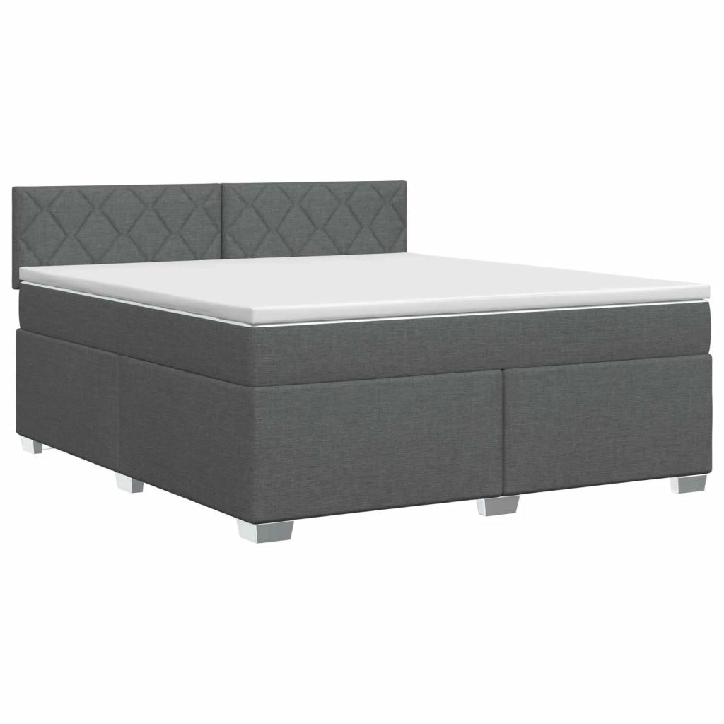 Letto box spring con materasso Grigio Scuro 160 x 200 cm 3450524