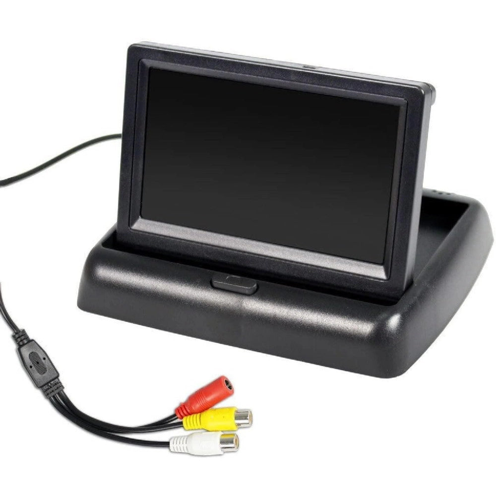 Trade Shop - Monitor Display A Colori 4.3" Pieghevole Tft Lcd Hd Per Telecamera Retromarcia -