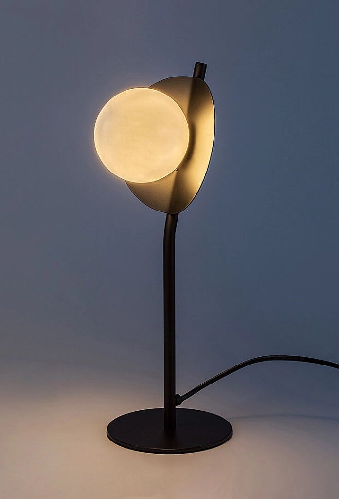 Lampada da tavolo Jules nera sfera vetro G9 Rabalux