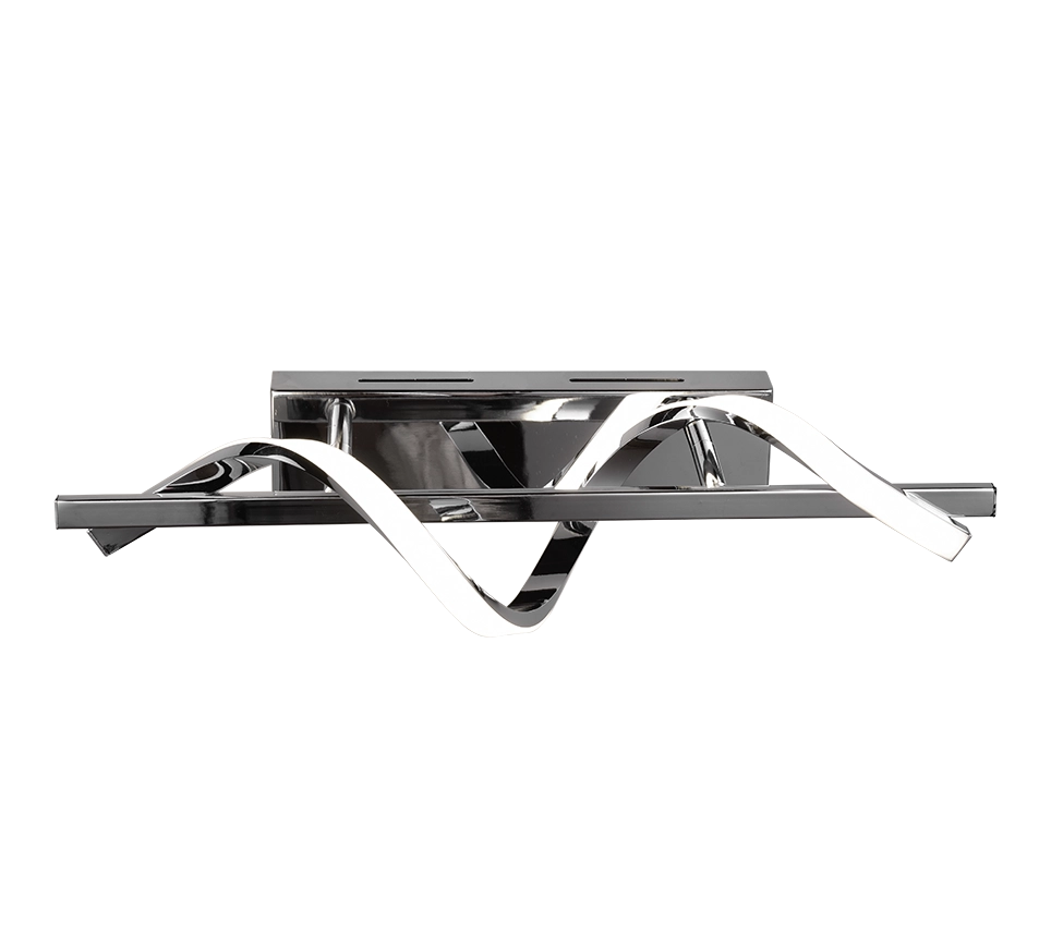Applique LED, metallo, cromo, 46x12x17 cm, Isabel