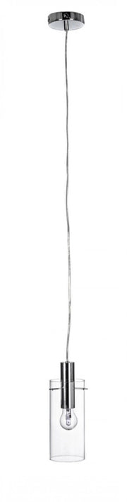 Lampadario 1 luce D.11x130h trasparente argento