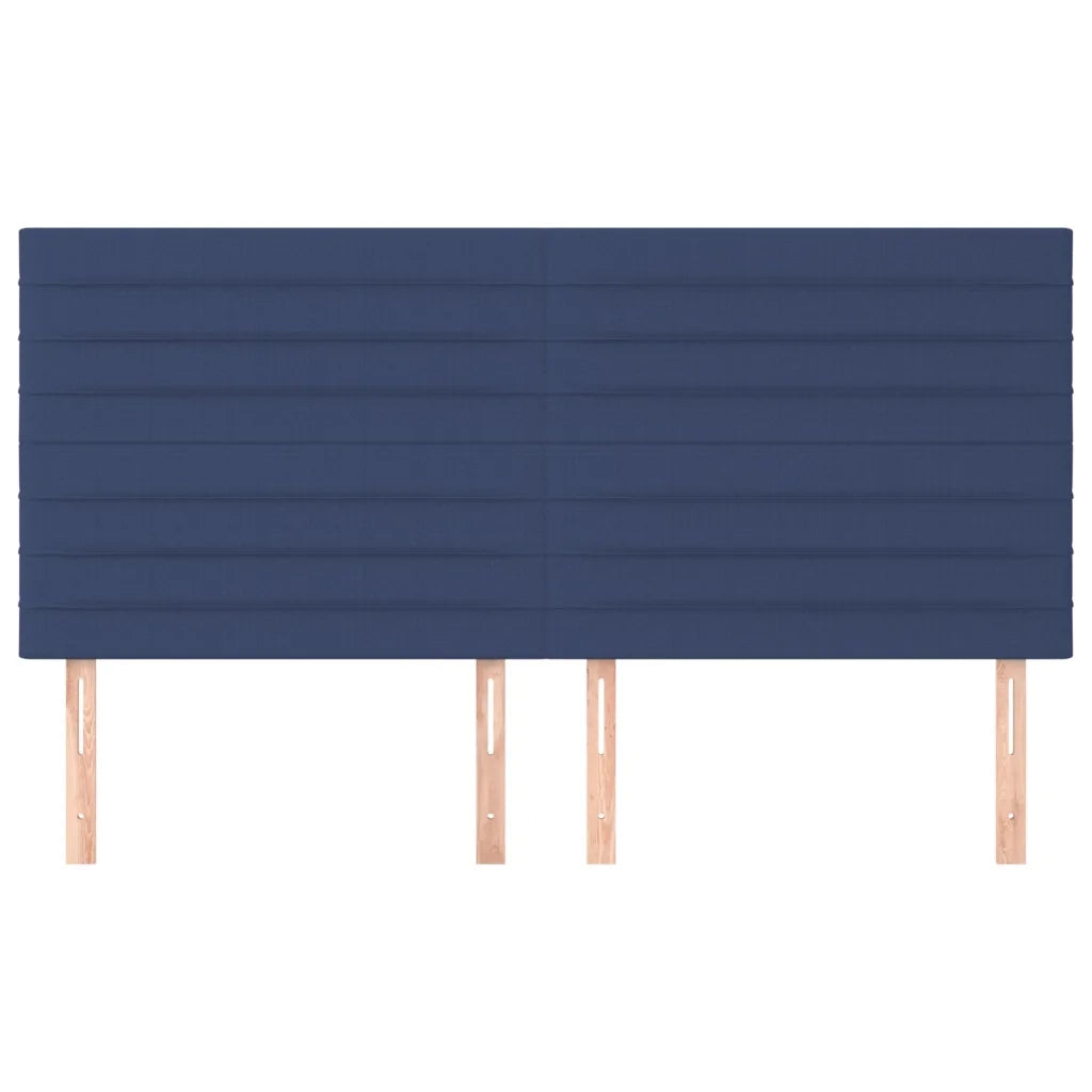 Testiera | Testata Blu 160x5x118/128 cm Tessuto
