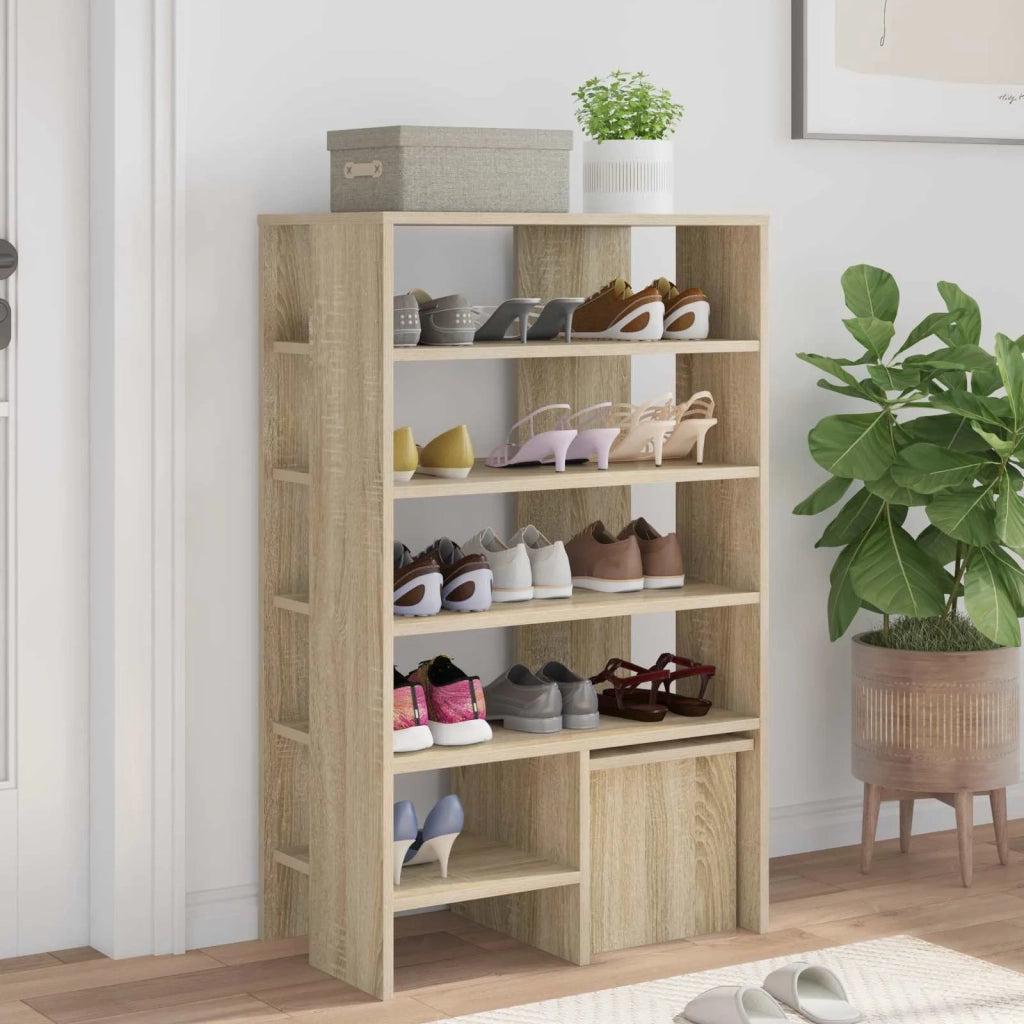 Mobile per scarpe 2 pcs Rovere Sonoma Legno multistrato 8000382