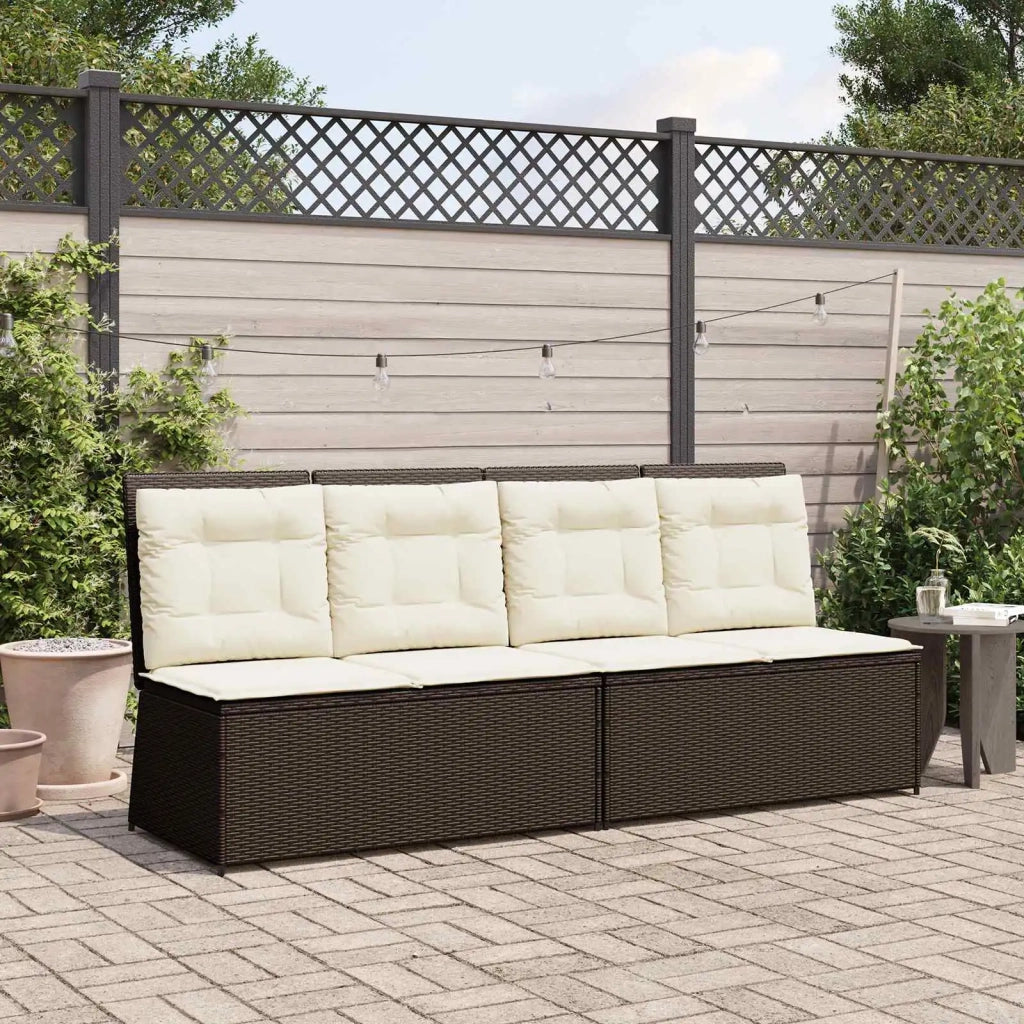 Panchina da giardino Marrone polyrattan 3394468