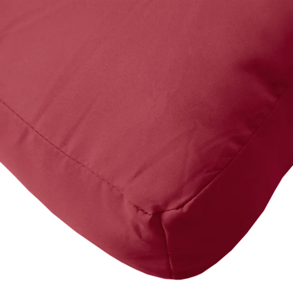 Cuscini per Pallet 2 pz Rosso Vino in Tessuto 360720