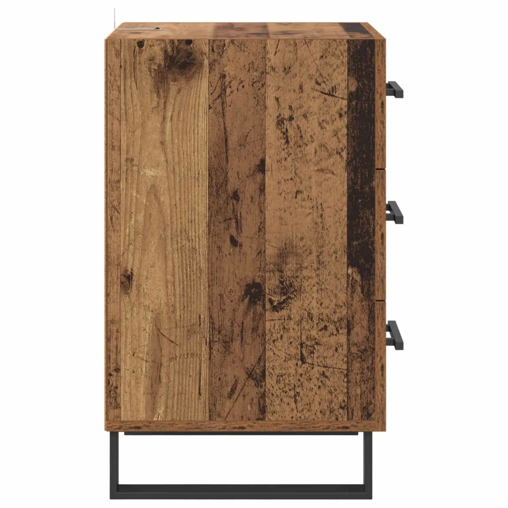 Armadio da Notte con cassetto Legno vecchio 40 x 40 x 66 cm 882143