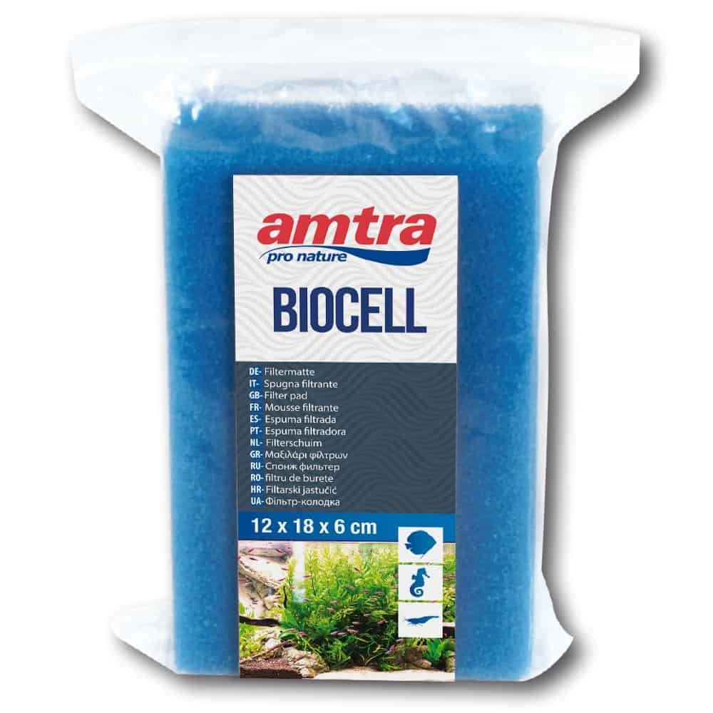 Amtra Biocell Blue Foam Cuscinetto filtrante grana fine - 18 x 12 cm