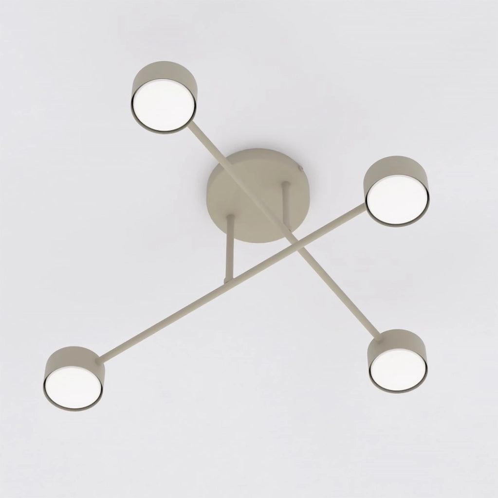 Plafoniera moderna HALO beige 4xGX53 Emibig