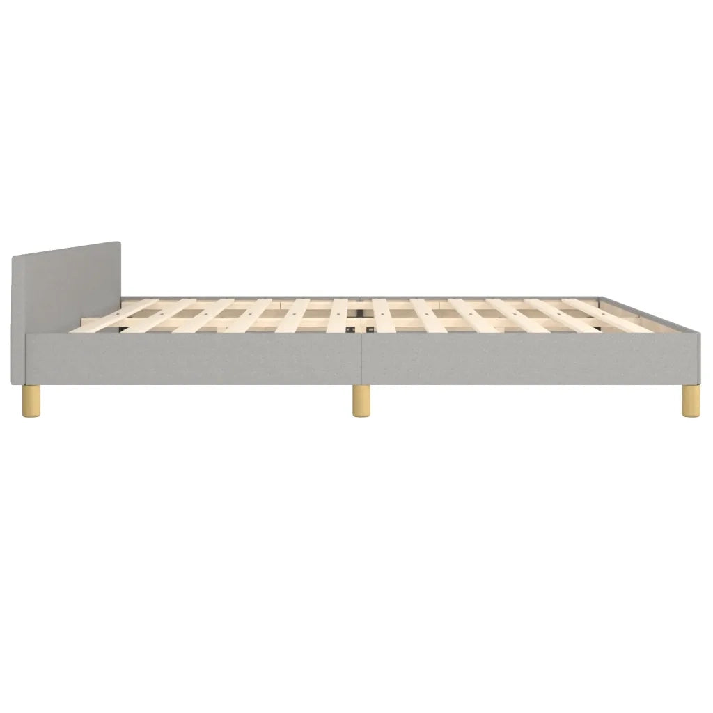 Giroletto senza Materasso Grigio Chiaro 200x200 cm Tessuto