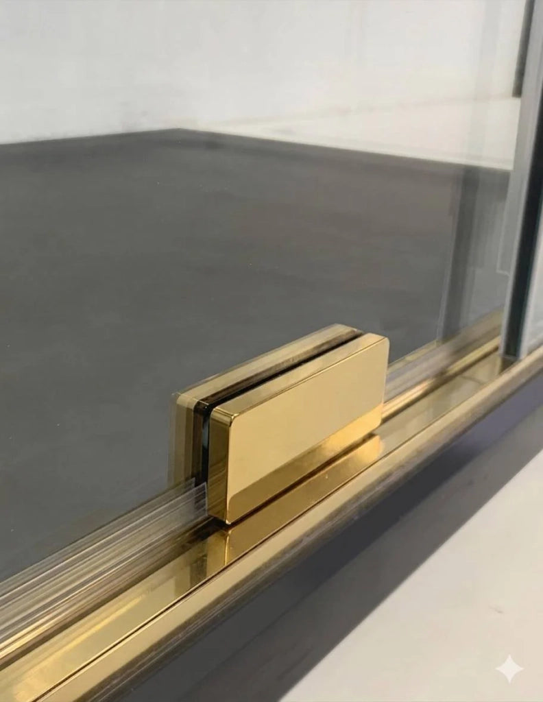 Porta doccia scorrevole 1+1 CIRENE (KENNA) 180 cm Profilo Oro Barra Parallela