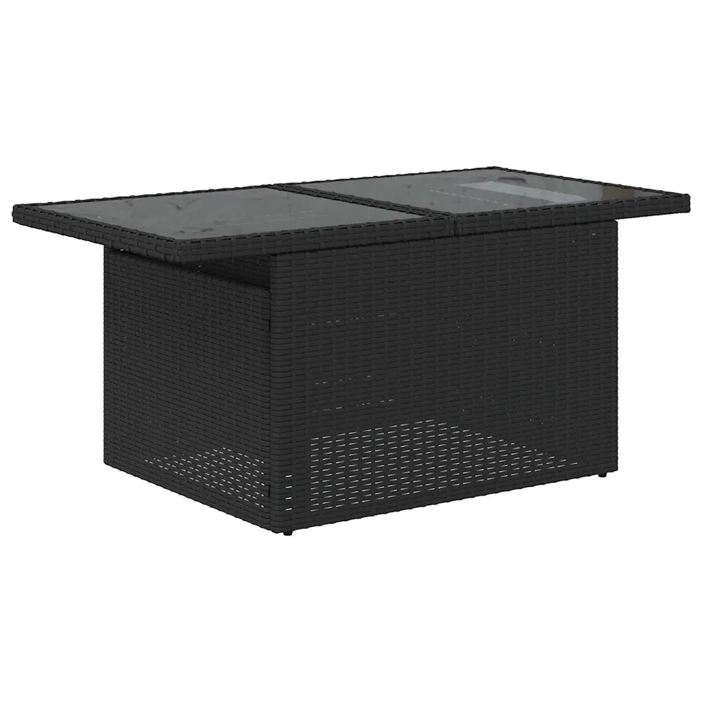 Set Divani da Giardino con Cuscini 7pz Nero Polyrattan 3326647