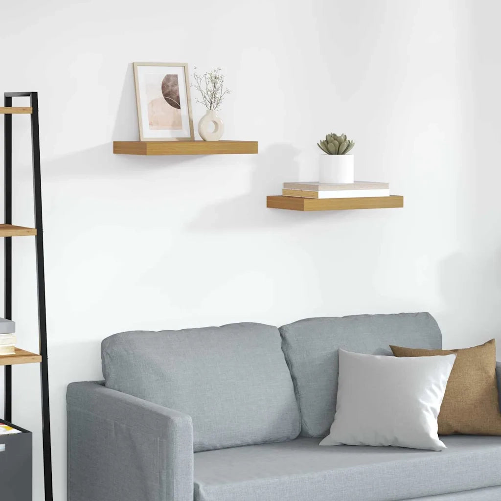 2 pz Scaffale da parete | Ripiano a parete | Mensola a parete Beige 40 x 23,5 x 4 cm