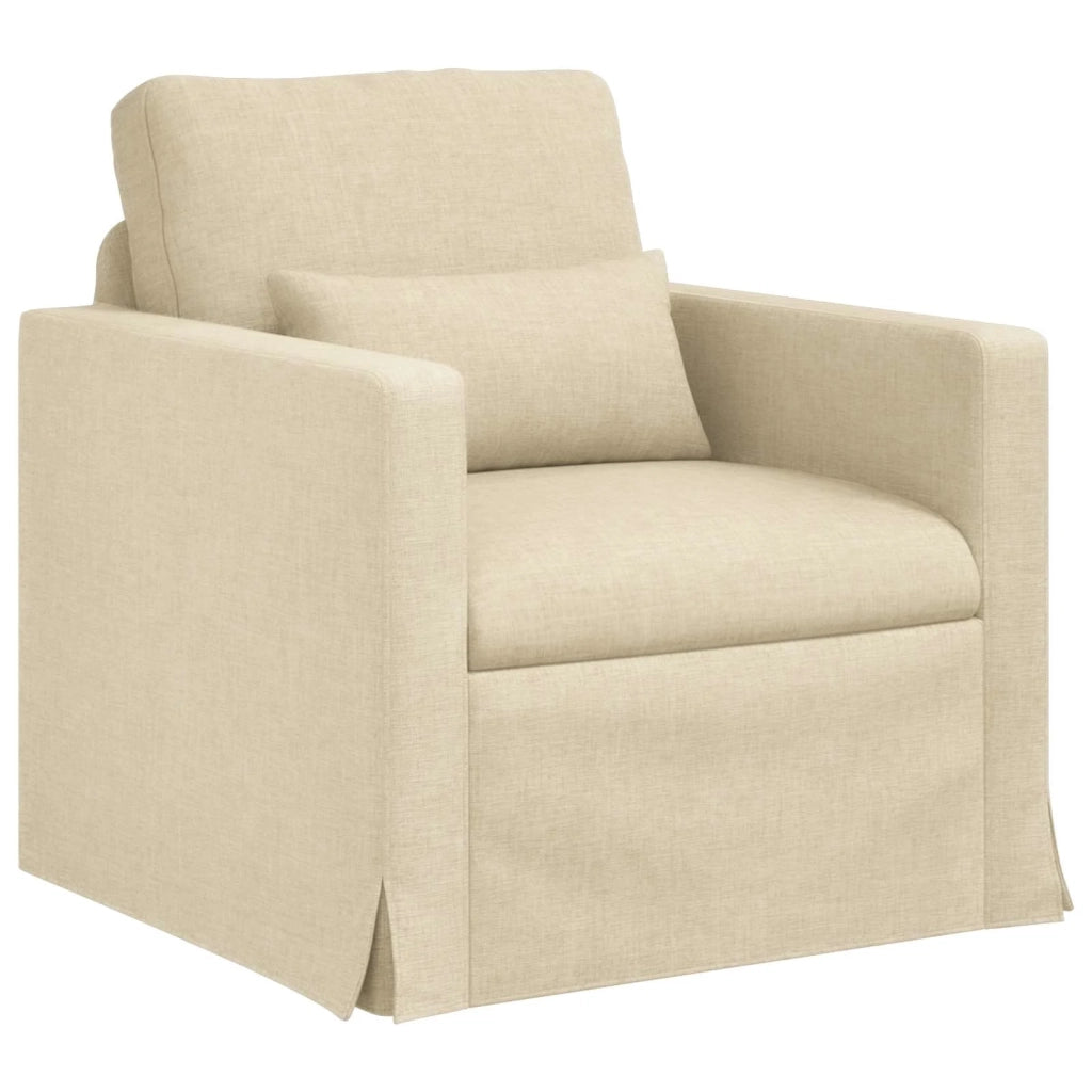 Set di divani 2 pcs Crema 158 x 78 x 80 cm Tessuto 3407542