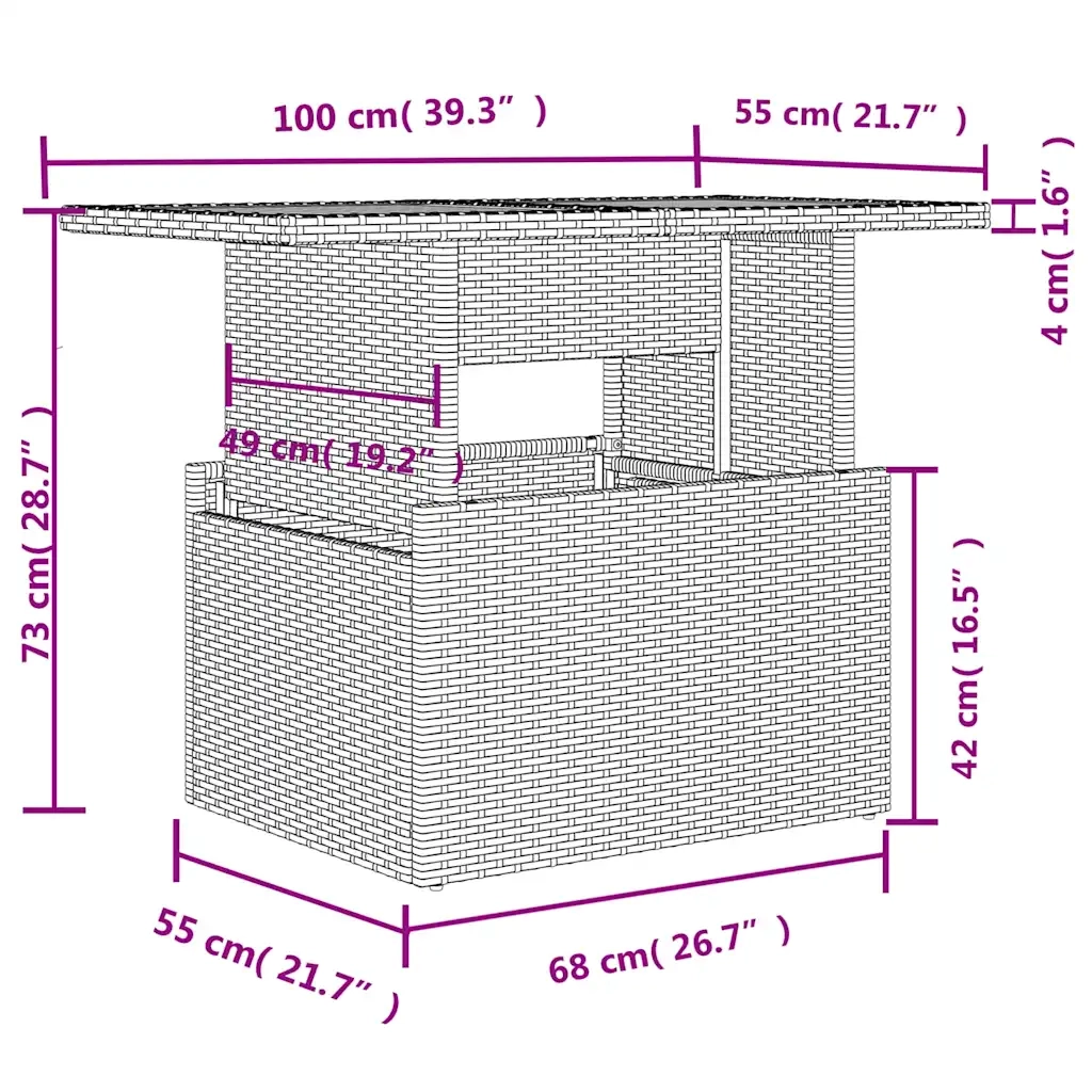 Set Divano da Giardino 9pz con Cuscini Grigio Chiaro Polyrattan 3267412