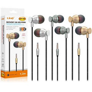 Trade Shop - Cuffie Auricolari Smartphone Controllo Volume Microfono Jack 3,5mm 1.2mt Vip-690 -