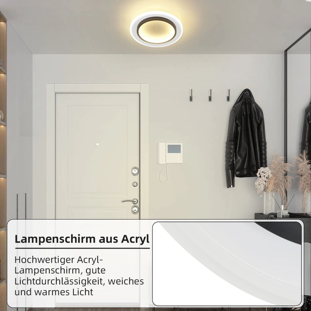ZMH Lampada da soffitto LED design moderno bianco nero acrilico per soggiorno