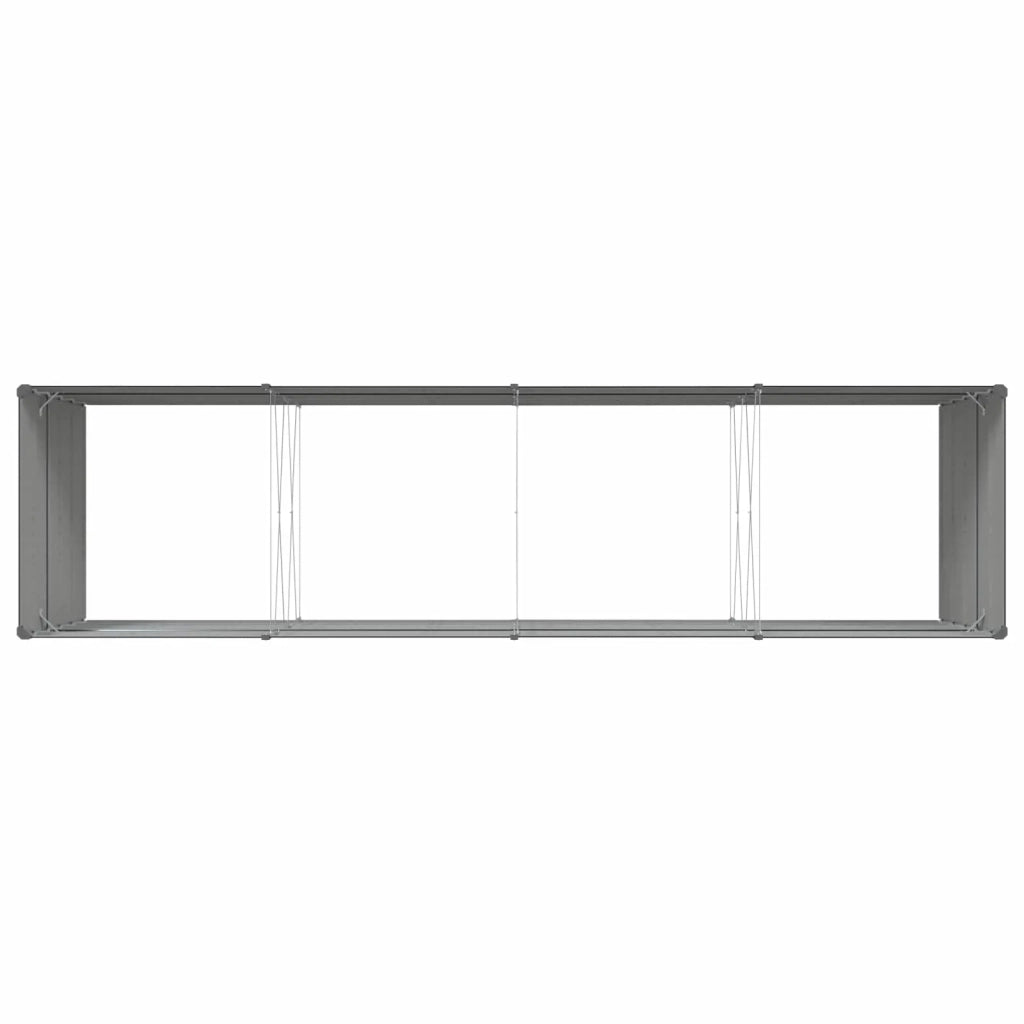 Fioriera Antracite 385 x 100 x 75 cm Acciaio zincato 42018224