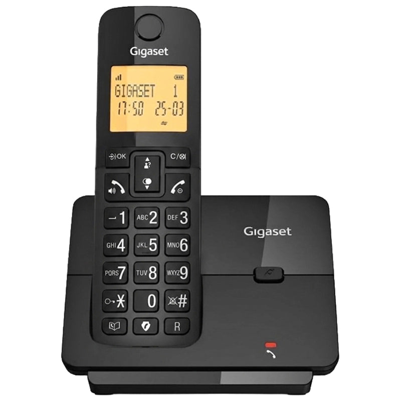 GIGASET ESSENTIAL 300 DUO BLACK - TELEFONO CORDLESS DUO - VIVAVOCE - RUBRICA 60 NUM