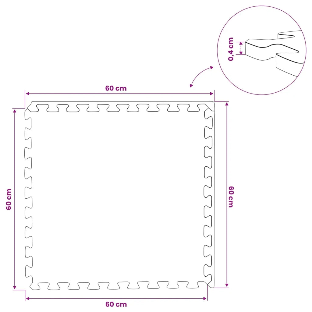 Tappeti 24 pcs Blu 8,64 m² Schiuma EVA 42040737