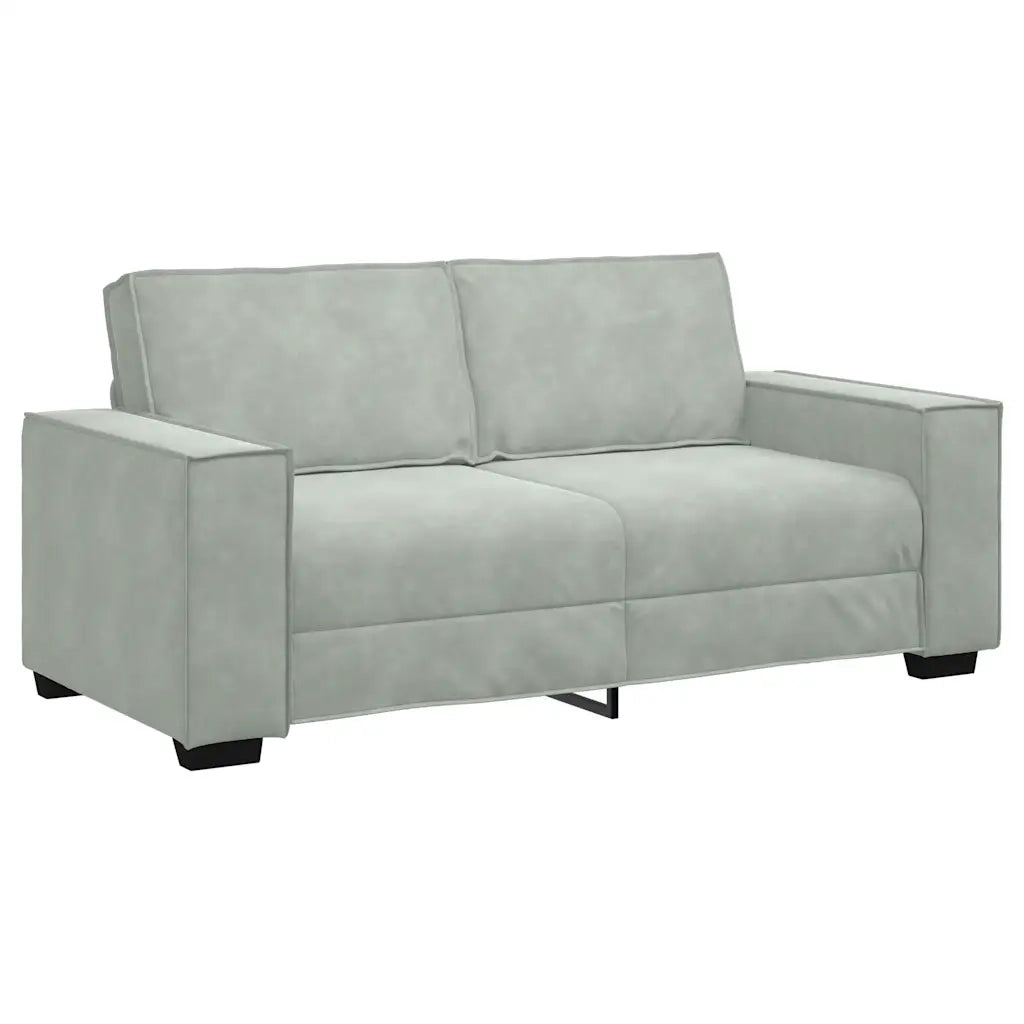 Divano a 2 Posti-Sofa 2 Posti Grigio Chiaro 140 cm in Velluto 543286