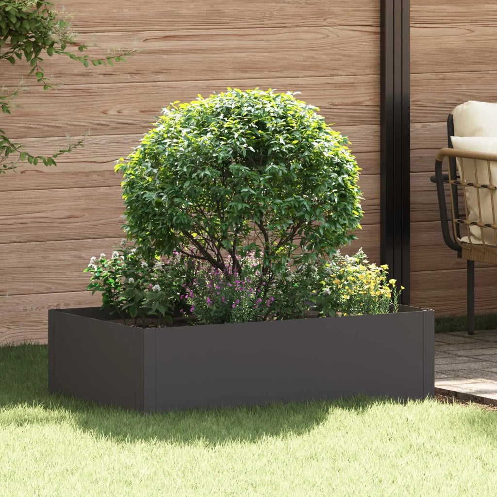Bordura per Prato 100 x 60 x 35 cm Acciaio Nero 8008945