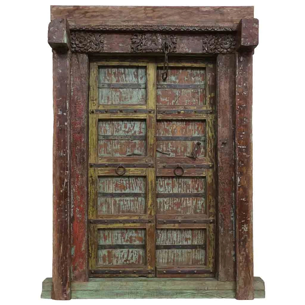 Porta in legno marrone 142x35x206h cm