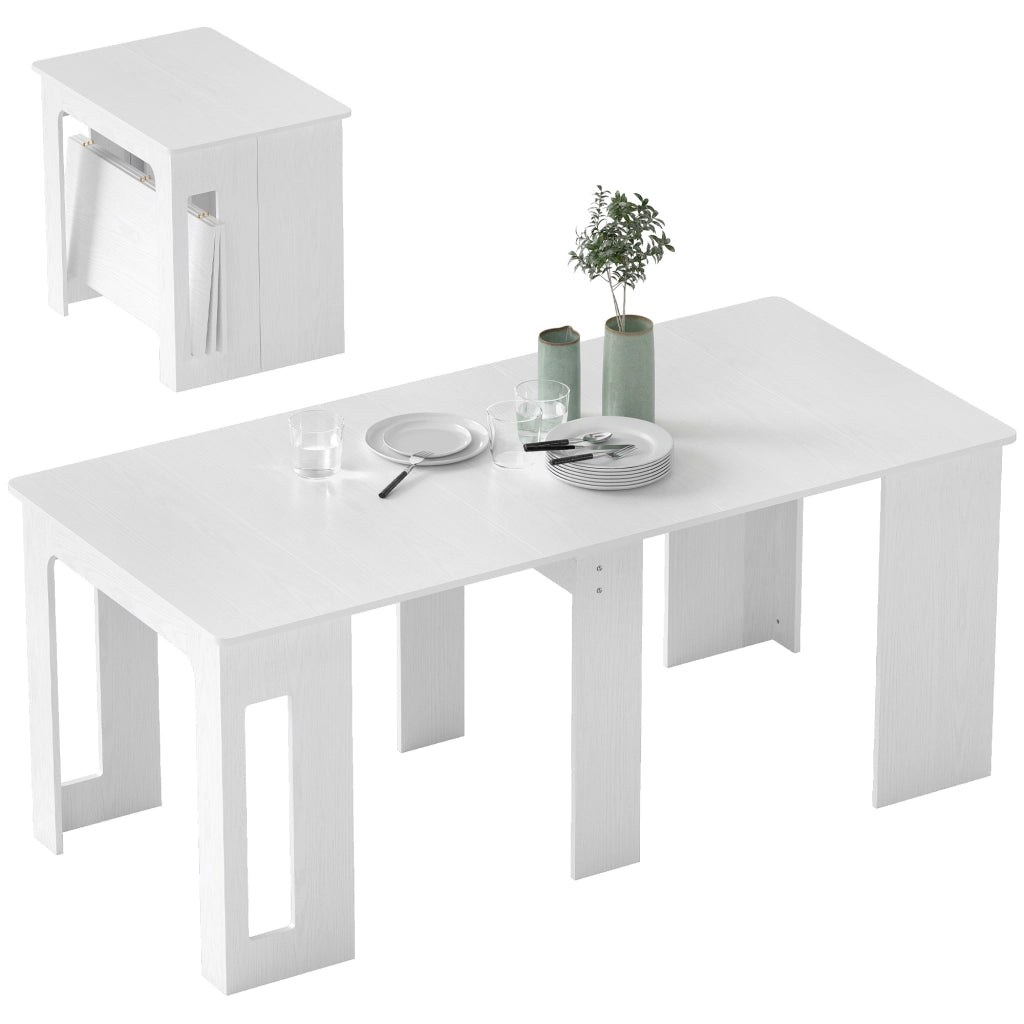 Tavolo da pranzo allungabile pieghevole ¨C Minimal ¨C Bianco