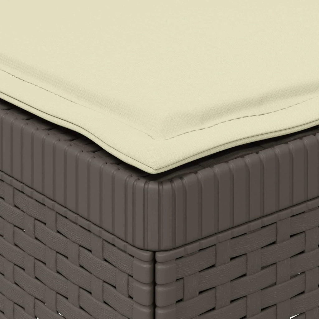 Divano da esterno-Divano da Giardino 3 posti con cuscini in look rattan PP 829186