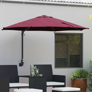 Ombrello da giardino Rosso Bordeaux 248 x 248 x 148 cm 42003247