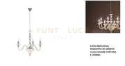 LAMPADARIO GALA 3 LUCI ATTACCO E14 TORTORA E CROMO D.72CM