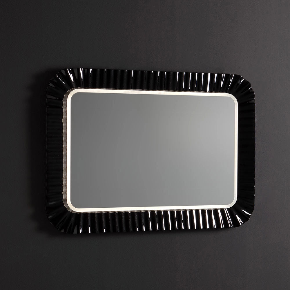 Specchio con cornice in vetro fuso 94x68