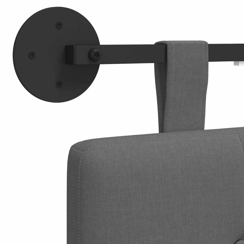 Testiera | Testata sospesa Con luce LED Grigio Scuro Tessuto
