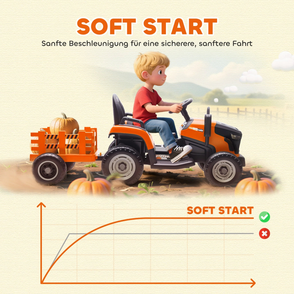 Trattore per Bambini Elettrico ¨C zephmum ¨C Arancione