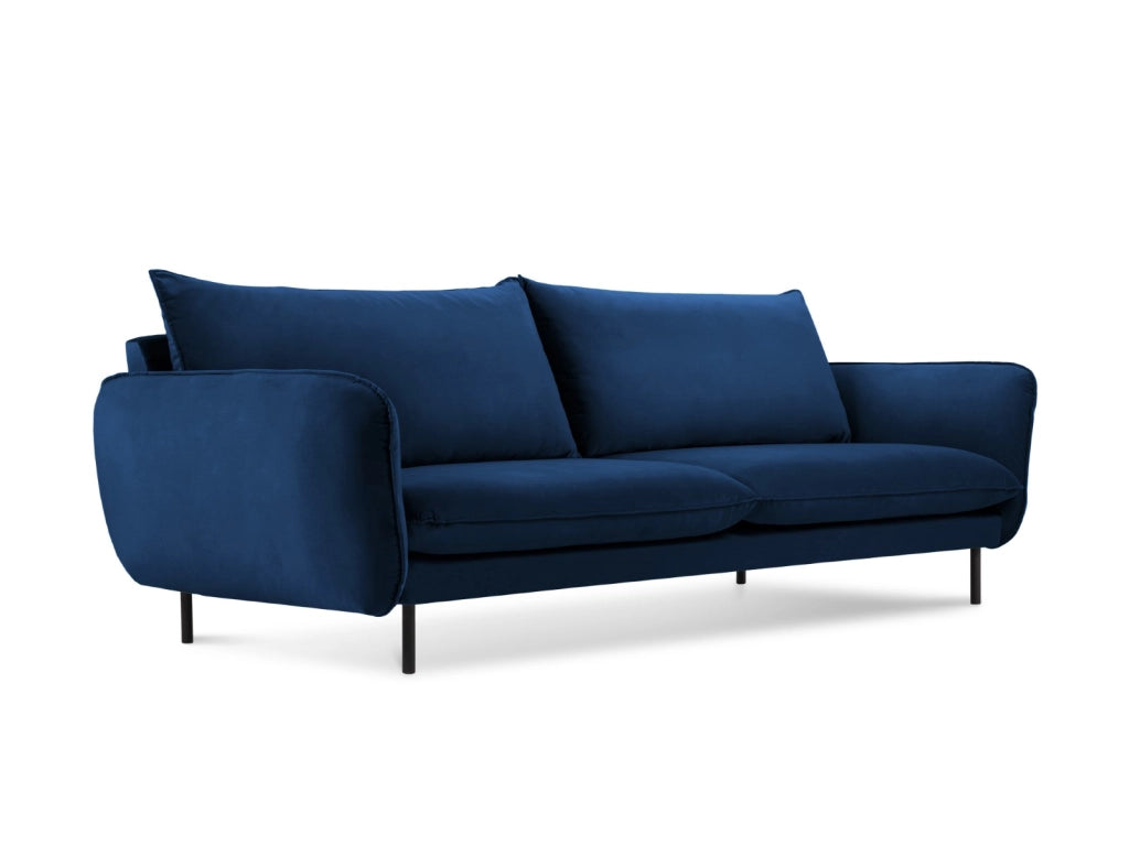 Cosmopolitan Design - Divano "Vienna" 3 posti in velluto blu reale 
