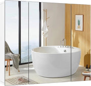 Specchio Bagno con 3 Porte - Design Minimalista per Risparmio di Spazio