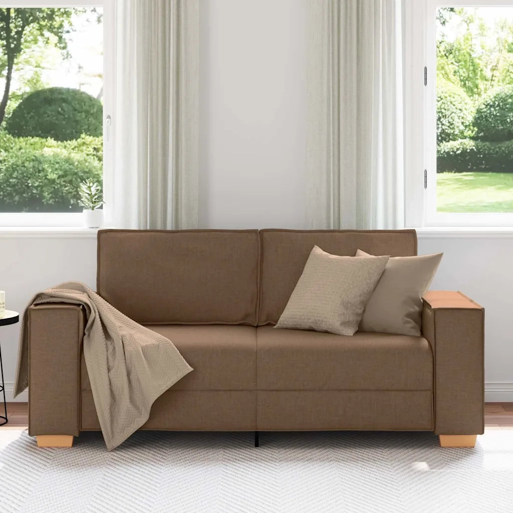 Divano a 2 posti Marrone 180x78x84 cm Tessuto 4104984