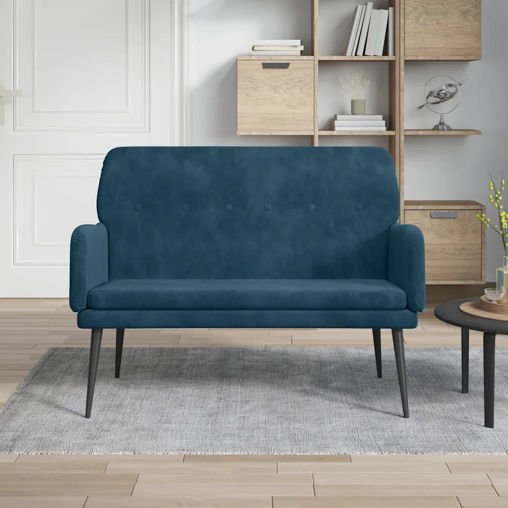 Panca-Sgabello Blu 108x79x79 cm in Velluto 634918
