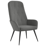 Poltrona | Sedia Relax Grigio Scuro in Velluto
