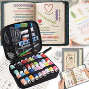 Libro di Punti di Ricamo Creativi, Kit di Campionari di Punti di Ricamo con Attrezzi e 106 Progetti, Ideale per Iniziati e Appassionati di Ricamo